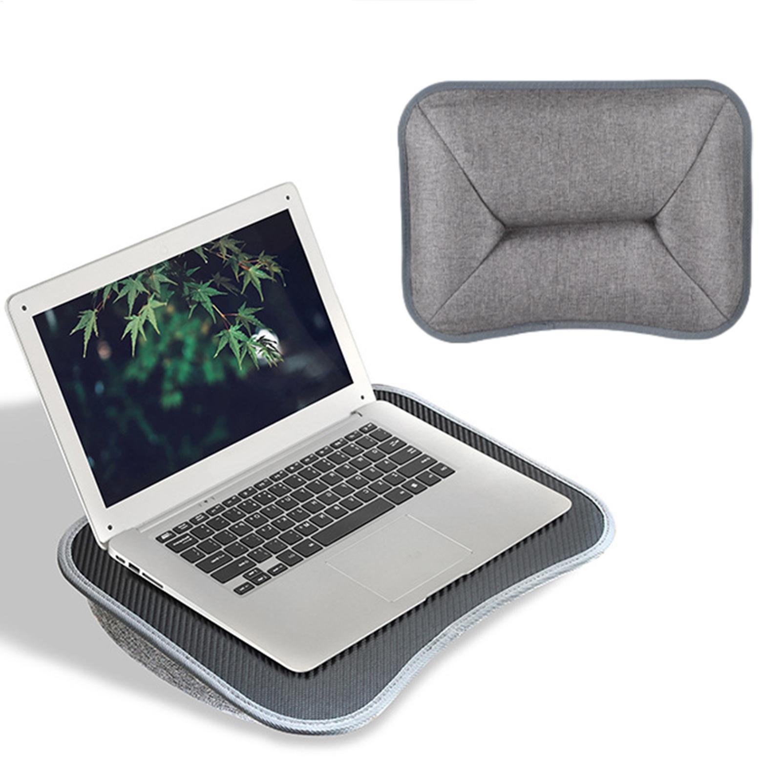 Tablet Lap Desk - ノートパソコン用ラップデスク、ソフトなクッション付き、多機能タブレットデスク、ノートパソコン用ベッドトレイ、読書や書き物に最適