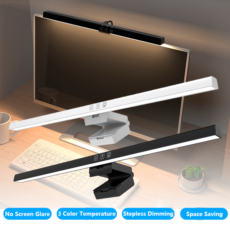 Tablet Lap Desk - 50cm LEDモニターライトバー スクリーンハンギングランプ 無段階調光 USBデスクライト PCコンピューター学習