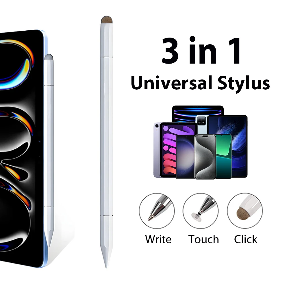Samsung Tablet Drawing Accessories - 3 in 1ユニバーサル磁気スタイラスペン iPad、Samsung、Xiaomi、Huaweiタブレット対応 タッチペン iOS、Android用