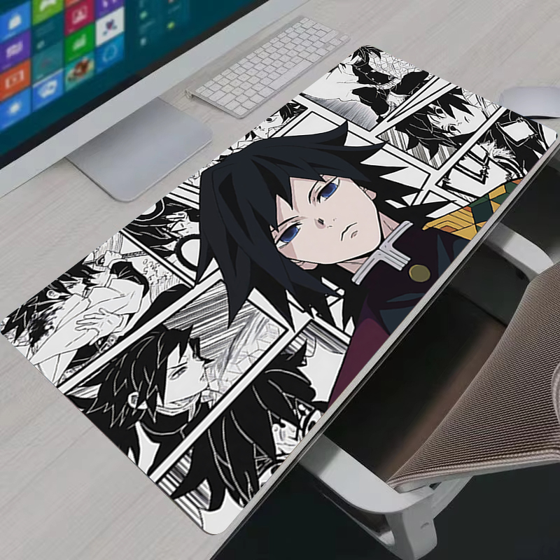 Tablet Cute Accessories - マウスパッド XXL ゲーマーアニメ大型 PC キャビネットゴムカーペットトミオカギユデスクマットコンピュータゲームアクセサリーブラックマウスパッド