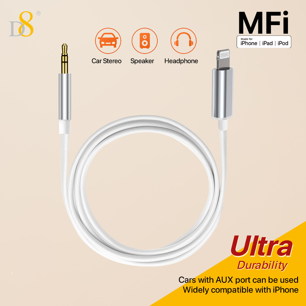 Wired Earphone Lightning - D8 ライトニング - 3.5mm オーディオ アダプター