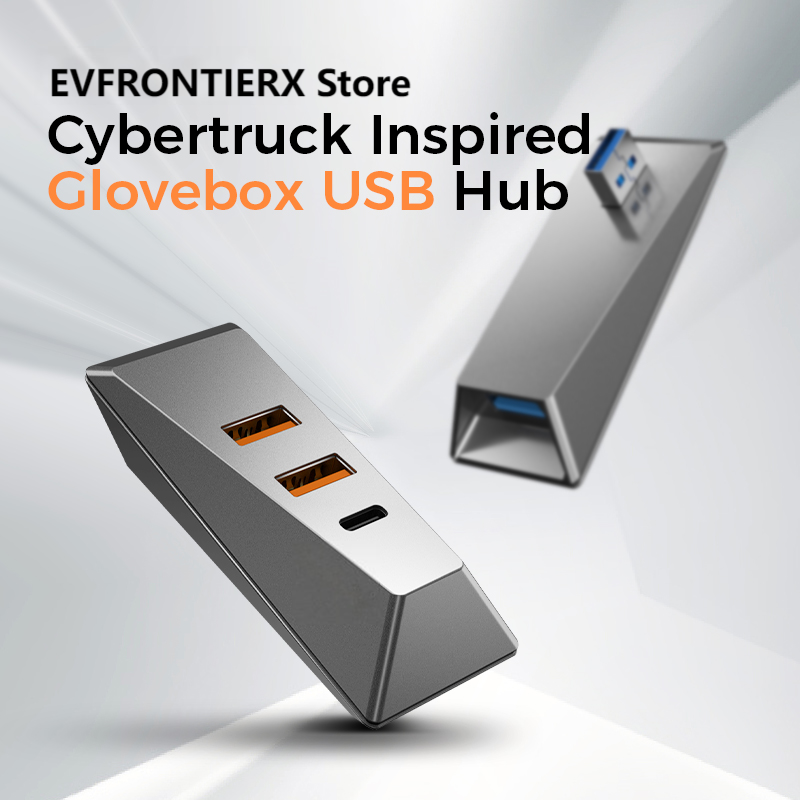 Usb Hub Type C - テスラ モデル3 ハイランド/Y ジュニパー/YL用 グローブボックス データハブ。グローブボックスに取り付け可能なドッキングステーション。4ポートUSB