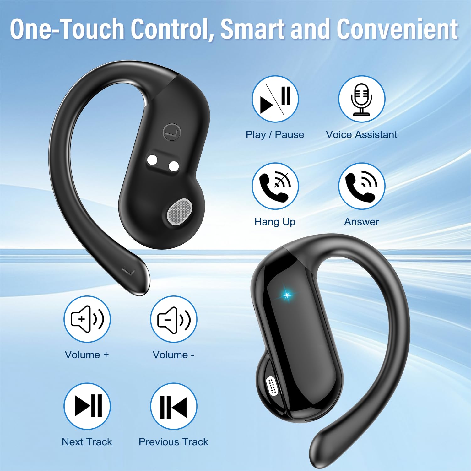 Wired Earphone Lightning - 2026年オープンイヤーイヤホン Bluetooth 5.4 ワイヤレスヘッドホン 6.4g超軽量 14mmドライバー