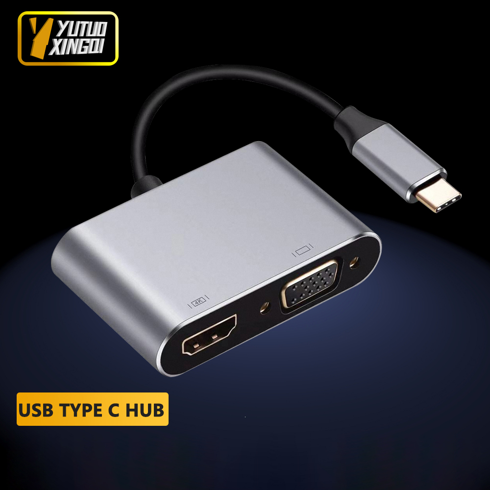 Usb Hub Type C - 4K USB Type-C - VGA 1080P