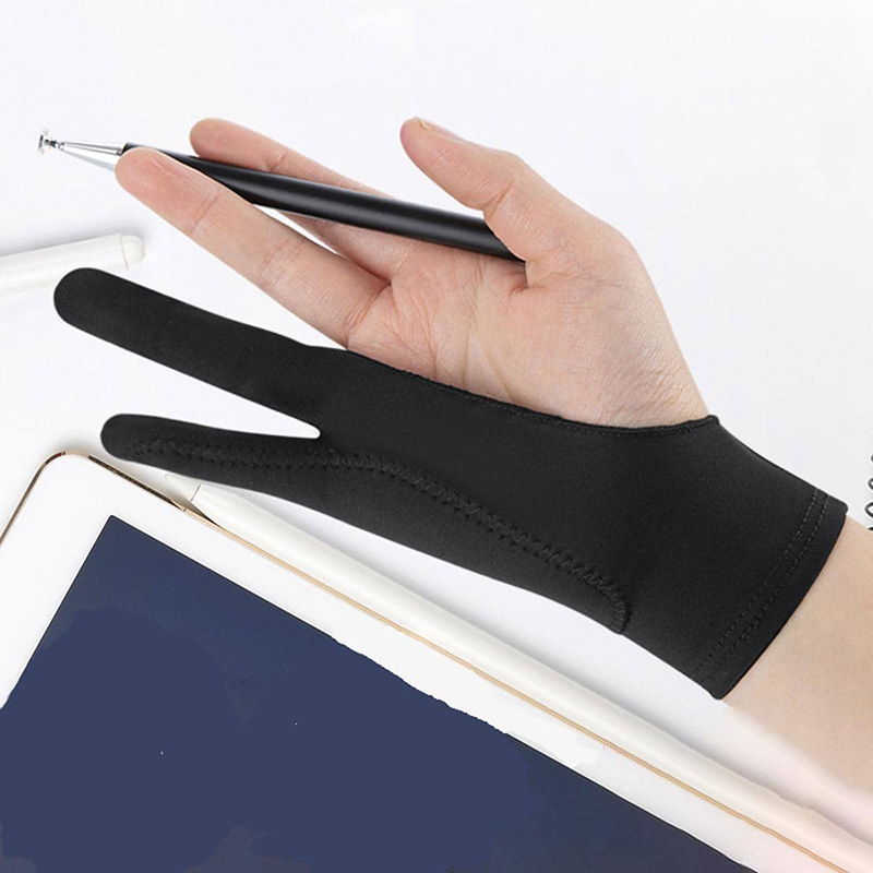 Drawing Glove Artist - Drawe Art シングル/3層 2本指 アンチミスタッチ ペイント