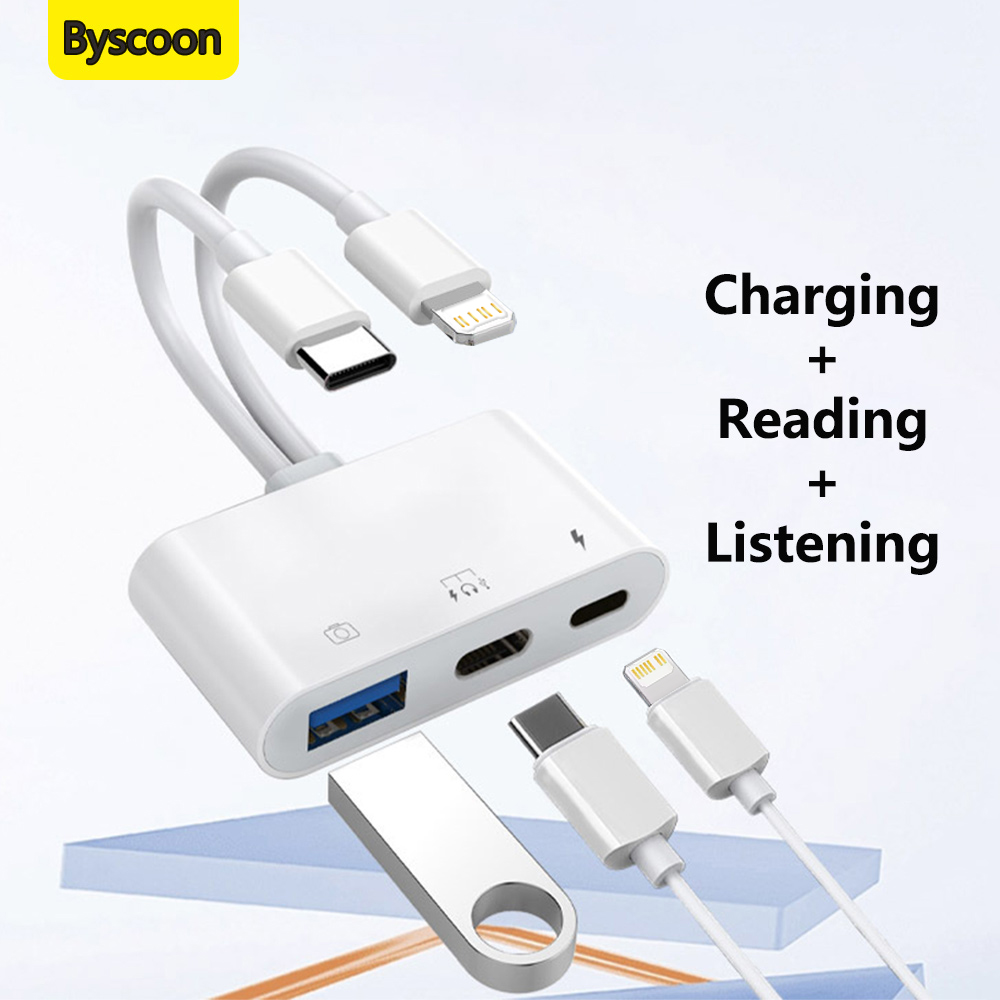 Wired Earphone Lightning - 2 in 1 ライトニング Type C