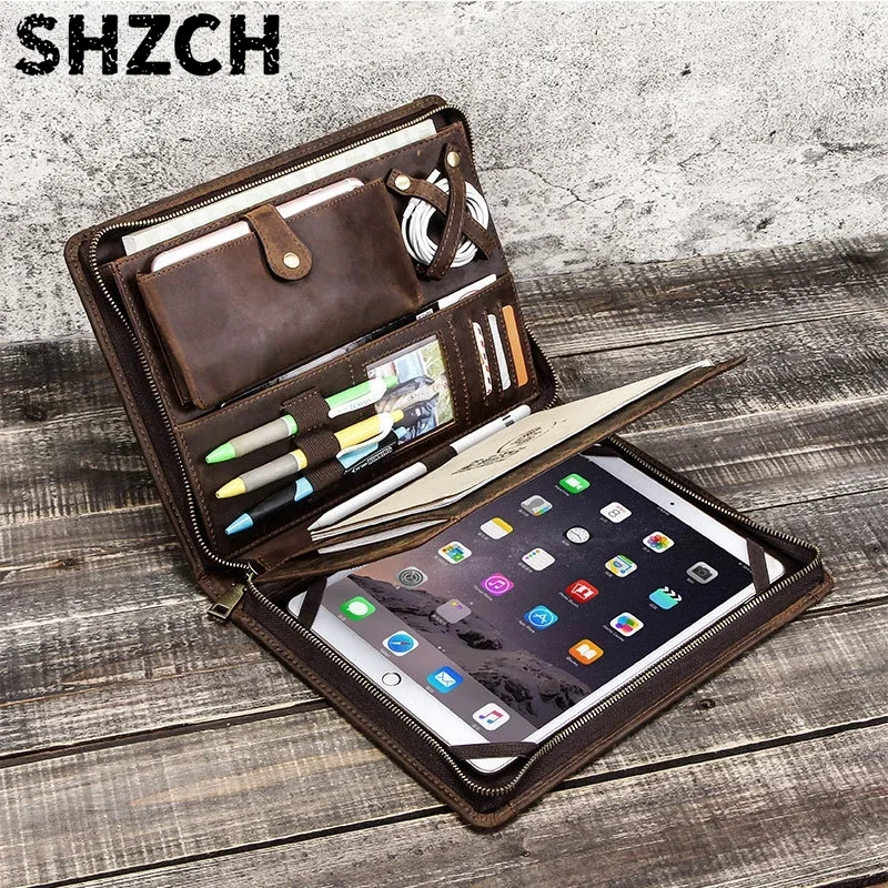 レザータブレット収納バッグ Apple iPad用 ジッパー - Tablet Tech Accessories のレビューと価格
