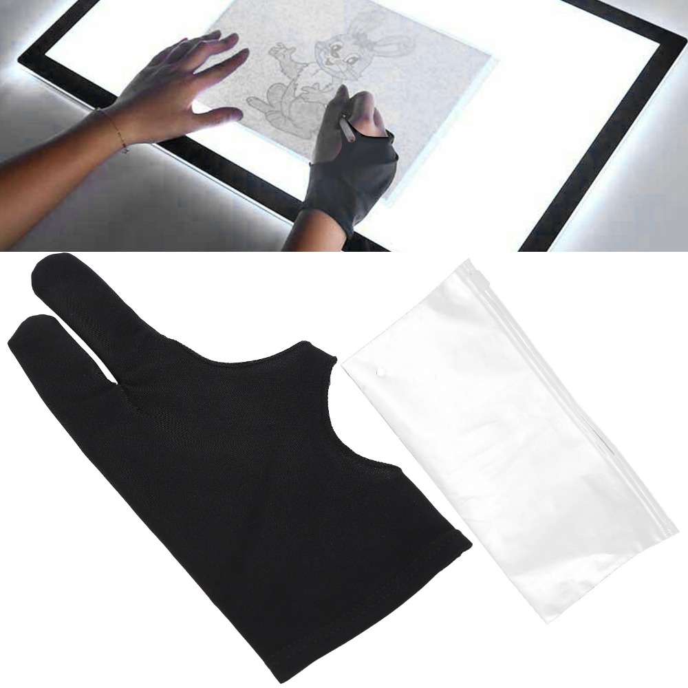2個入り耐久性のある二本指デザインの描画用手袋、誤操作防止、 - Drawing Glove Artist のレビューと価格