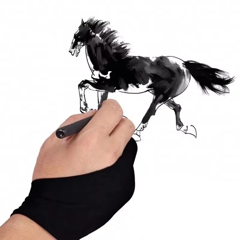 タッチペン対応の指2本用ペイントグローブ。左右両用。iPad - Drawing Glove Artist のレビューと価格