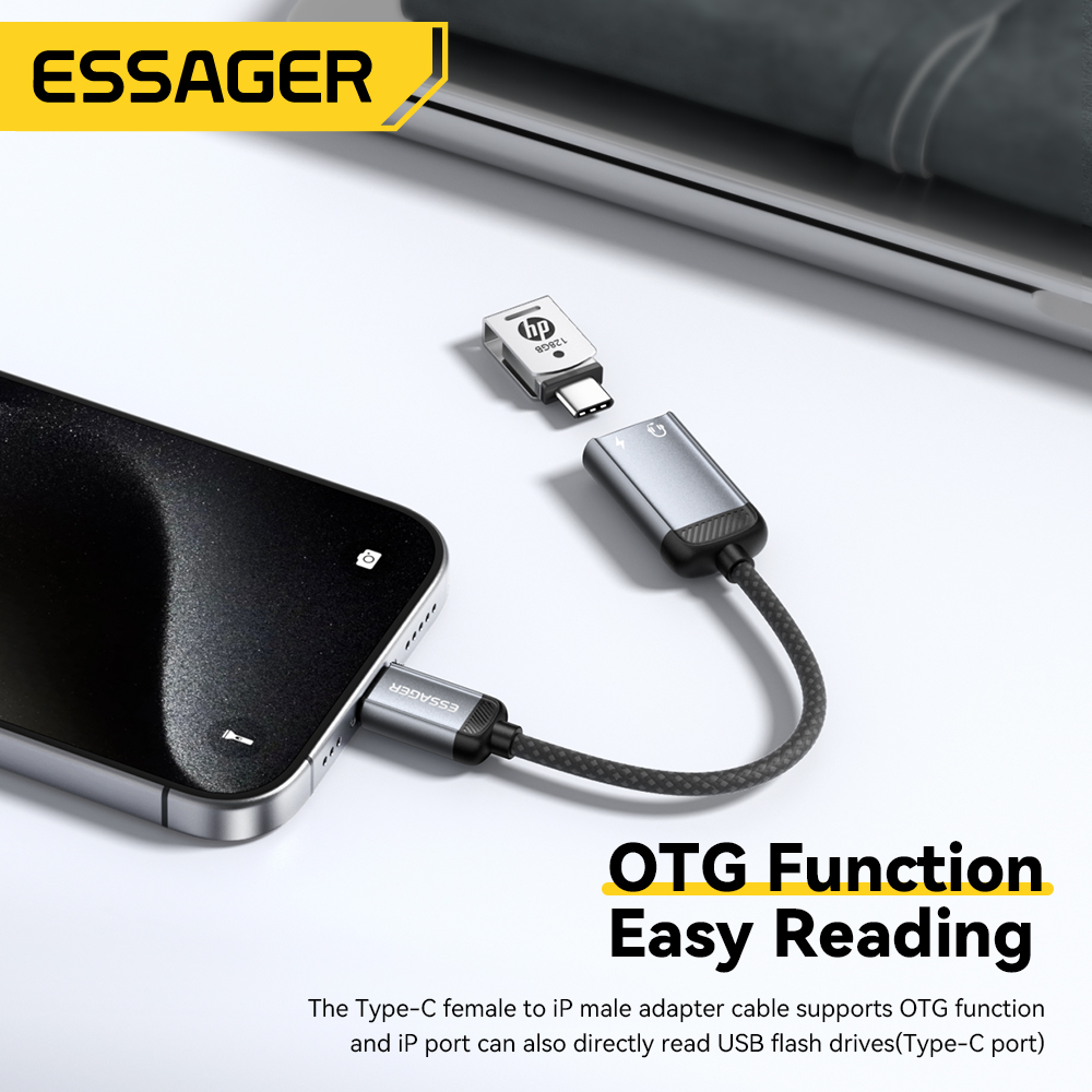Essager Type-Cオーディオアダプターケーブル T - Wired Earphone Lightning のレビューと価格