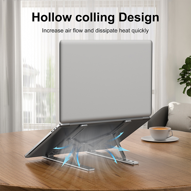 折りたたみ式ノートパソコンスタンド。金属製で、持ち運び可能。 - Cooling Stand Tablet のレビューと価格