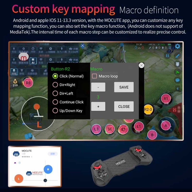 ゲームパッド iPhone Android 携帯電話制御 B - Android Tablet Gaming Accessories のレビューと価格