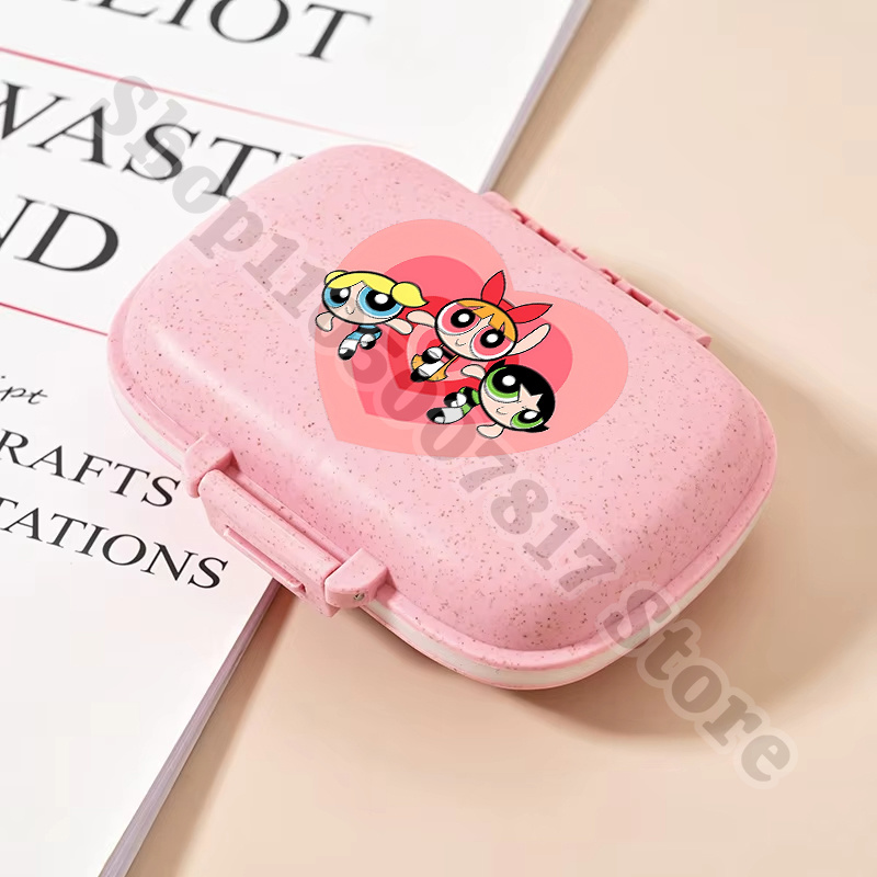 かわいいパワーパフガールズのかわいいピル収納ボックス、コンパ - Tablet Cute Accessories のレビューと価格