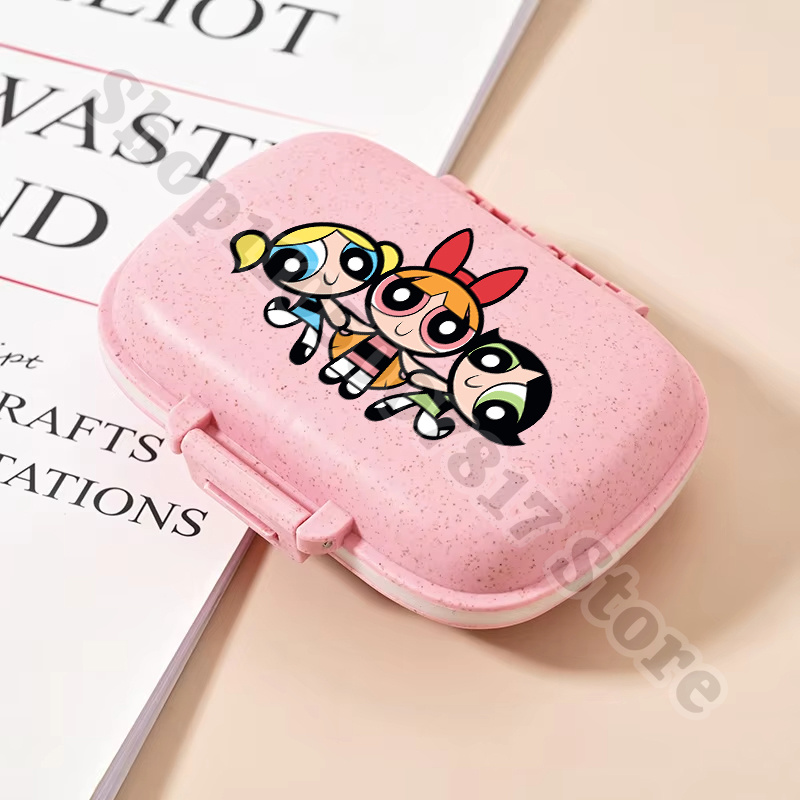 かわいいパワーパフガールズのかわいいピル収納ボックス、コンパ - Tablet Cute Accessories のレビューと価格