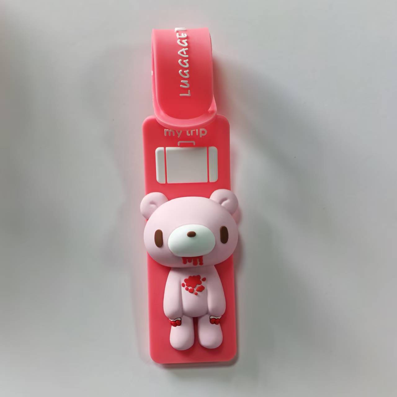 かわいい漫画のクマのシリコン製荷物タグ、紛失防止スーツケース - Tablet Cute Accessories のレビューと価格