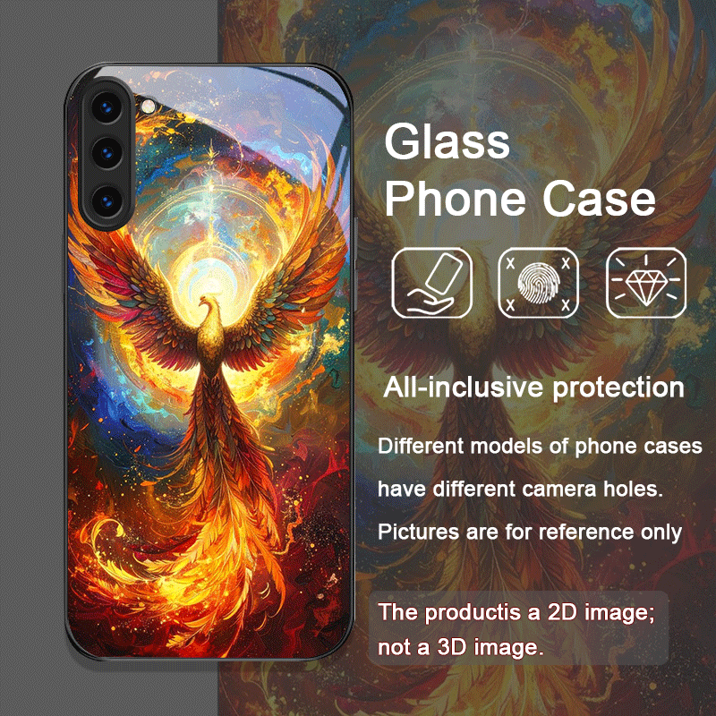 美的フェニックス火炎羽模様強化ガラス製スマホケース Sams - Samsung Galaxy S24 のレビューと価格