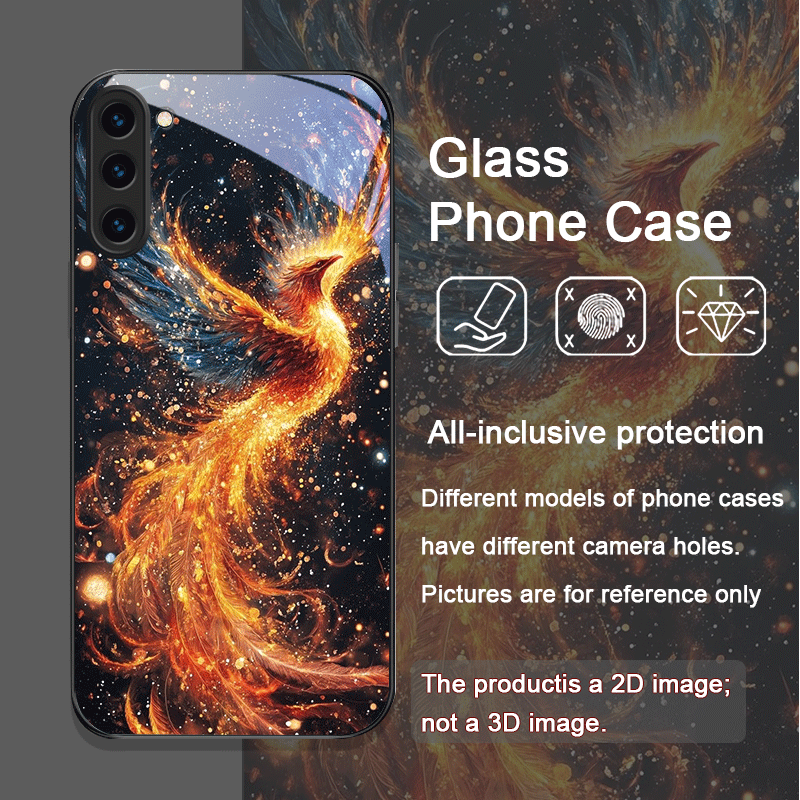 美的フェニックス火炎羽模様強化ガラス製スマホケース Sams - Samsung Galaxy S24 のレビューと価格