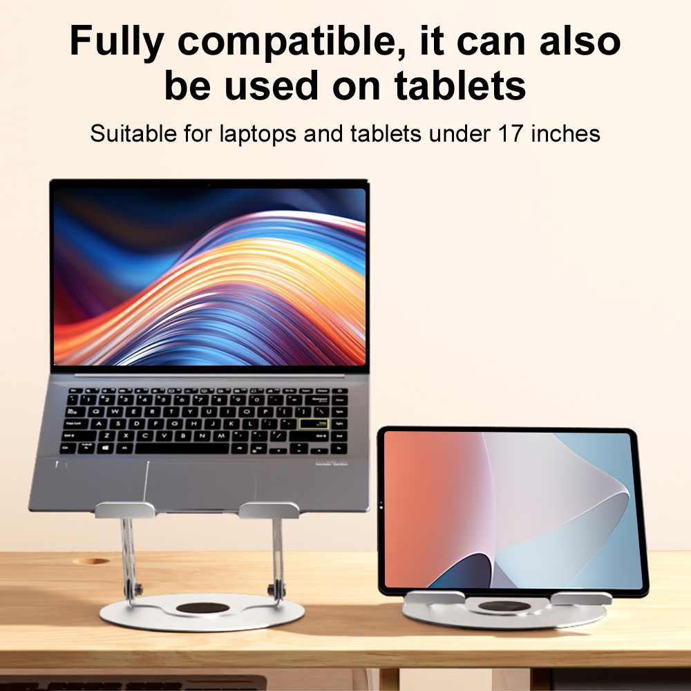 360 °   回転ラップトップスタンド調節可能な折りたたみ - Cooling Stand Tablet のレビューと価格