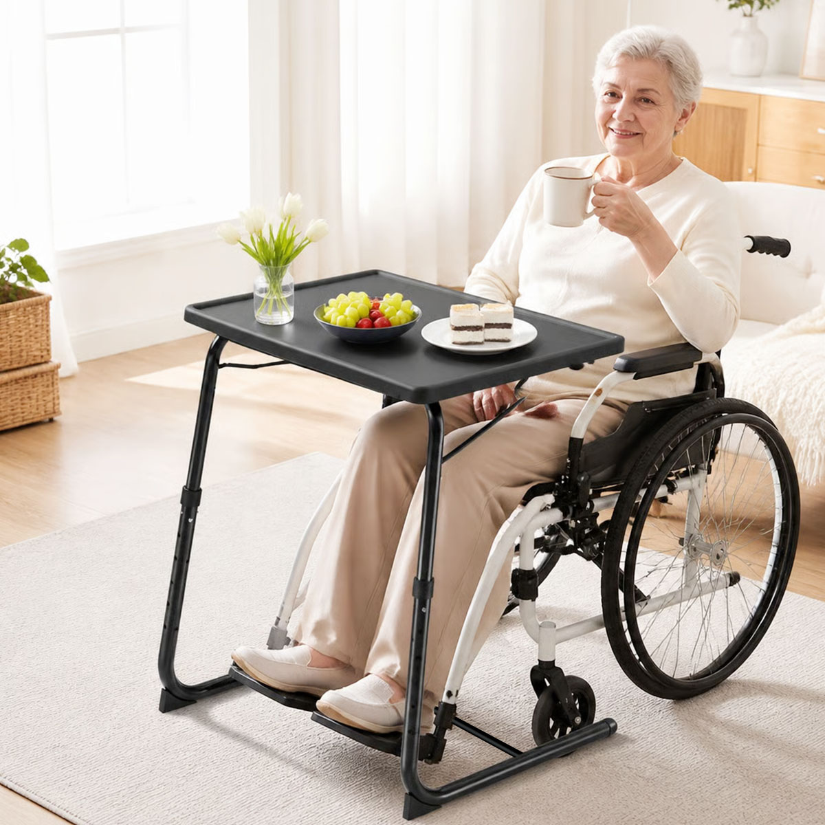高さ調整可能なノートパソコン用ベッドテーブル 6段階高さ調整 - Tablet Lap Desk のレビューと価格