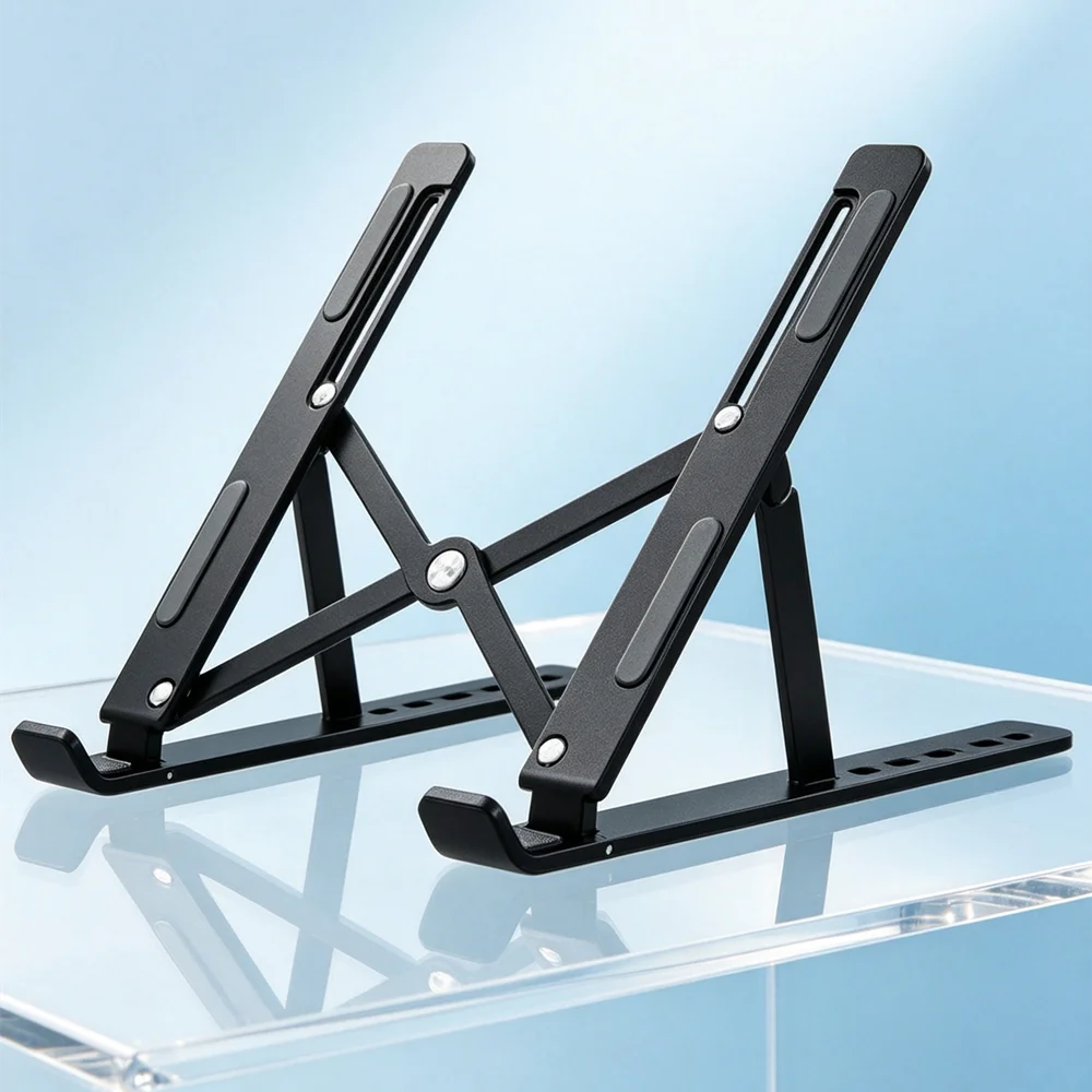 アルミニウム合金製ノートパソコンスタンド。折りたたみ式で滑り - Cooling Stand Tablet のレビューと価格