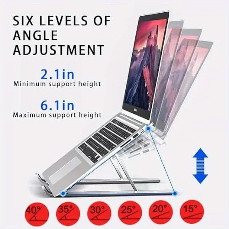 アルミニウム合金製ノートパソコンスタンド。折りたたみ式で滑り - Cooling Stand Tablet のレビューと価格