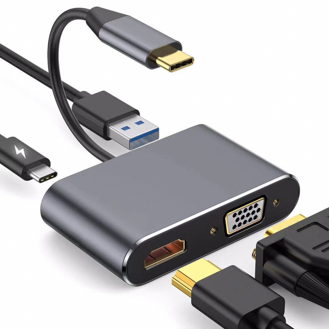 4K USB Type-C - VGA 1080P USB- - Usb Hub Type C のレビューと価格