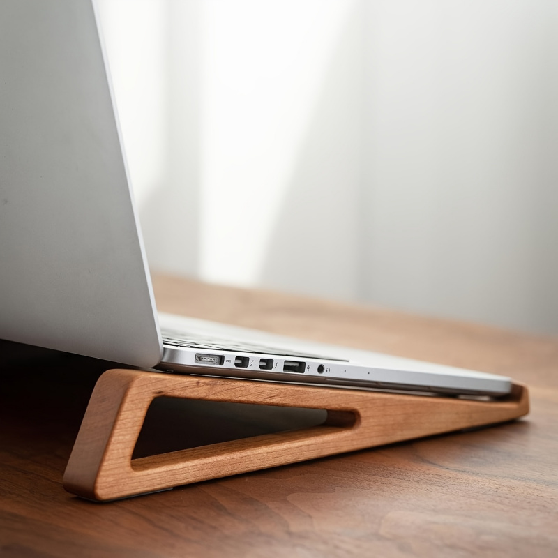 ポータブル折りたたみ式木製ノートパソコンスタンド - 人間工 - Cooling Stand Tablet のレビューと価格