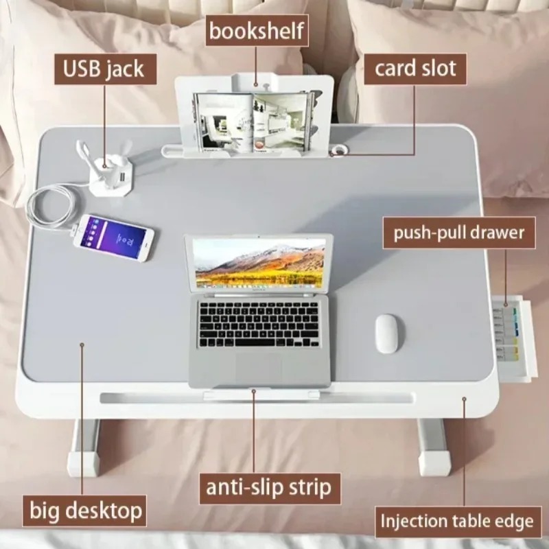 ノートパソコン用ベッドトレイテーブル、高さ調節可能、ポータブ - Tablet Lap Desk のレビューと価格